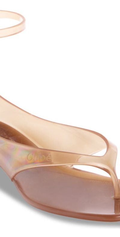 Chloé Chloé Jelly Ankle Strap Sandal in Sunny Brown at Nordstrom, Size 6Us