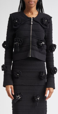 Chopova Lowena - Blue Knot Eye Hooded Cardigan