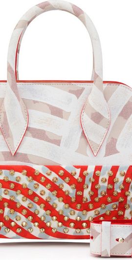 Christian Louboutin Christian Louboutin Mini Eloise Gaagal Spikes Top Handle Bag in Multi Leche at Nordstrom
