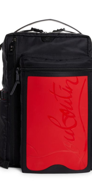 Christian Louboutin - Small Loubideal Canvas & Rubber Backpack in