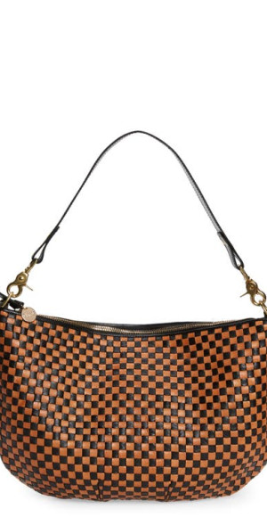 Midi Sac Clare V Moyen Messenger Bag Moyen Messenger-Cream Woven