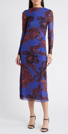 Joelle Midi Dress in La Rouge North Sea by Cleobella