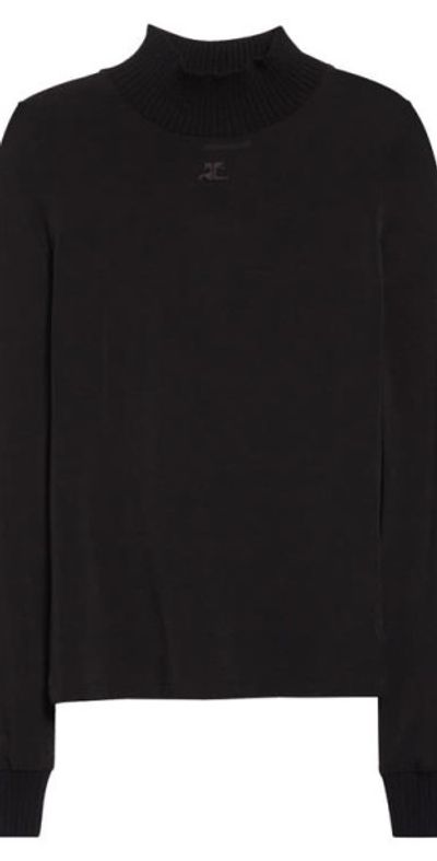 Courrèges Courrèges Re-Edition Second Skin Top in Black at Nordstrom, Size X-Small