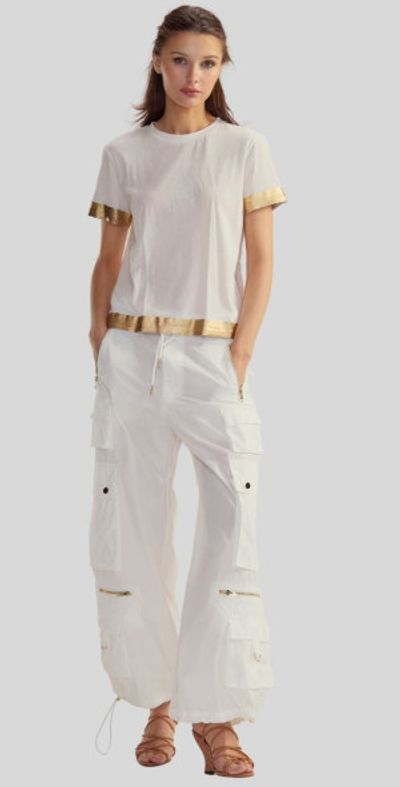 Cynthia Rowley Cynthia Rowley Athena Tee in White at Nordstrom, Size X-Small