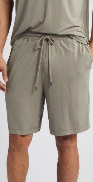 Daniel Buchler Modal Blend Pajama Shorts in Stone at Nordstrom