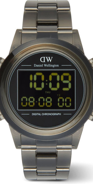 Daniel Wellington Retro Digital Bracelet Watch 42mm br in Transparent Dark Grey at Nordstrom