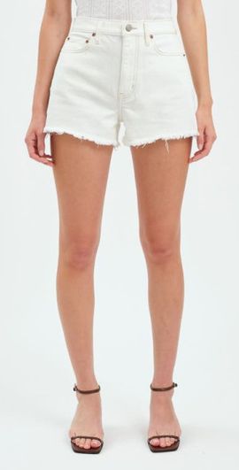 DAZE DAZE Troublemaker Fray Hem Shorts in Vanilla at Nordstrom, Size 29