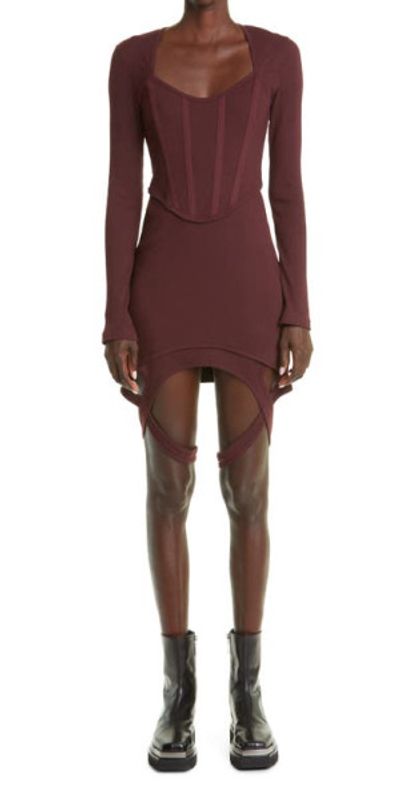 rib corset dress Dion Lee Black Rib Corset Mini Dress  Hire Me AU