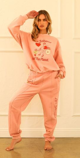 Dippin Daisys Dippin Daisys Take A Picture Drawstring Sweatpants in Pink Sands at Nordstrom, Size X-Small