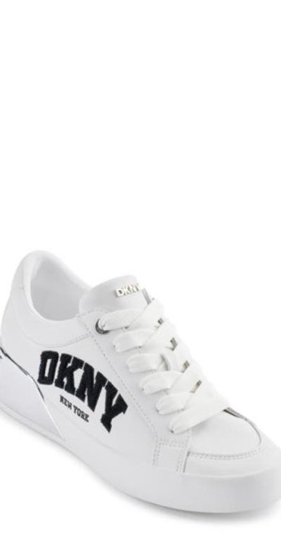 DKNY DKNY Maben Varsity Sneaker in White at Nordstrom, Size 6