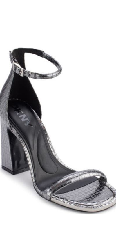 DKNY DKNY Waylin Ankle Strap Sandal in Nickel at Nordstrom, Size 8