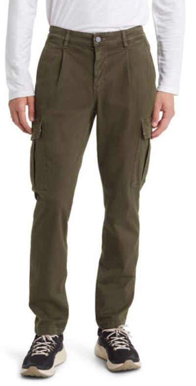 DL1961 DL1961 Micah Pleated Tapered Twill Cargo Pants in Dryad Twill