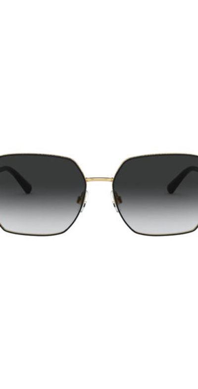 Dolce & Gabbana Dolce & Gabbana 57mm Gradient Square Sunglasses in Gold Black at Nordstrom