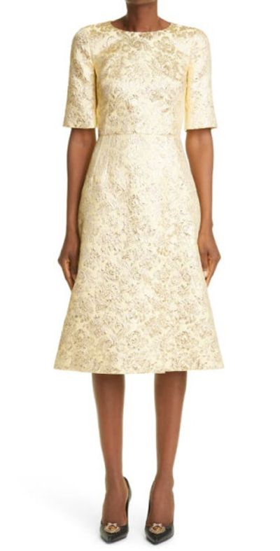 green emerald velvet dress Dolce & Gabbana Yellow lace crystal mini Women's dress