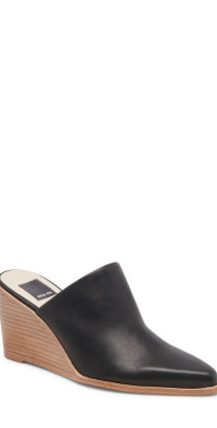 Dolce Vita Women's Kairi Mid Heel Mules - Pointed Toe, Bow Detail, 2.3 Inch Heel