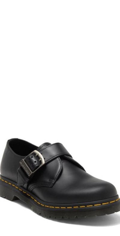 Dr. Martens - 1461 Monk Strap Loafer in Black Classic Pull  display picture 1
