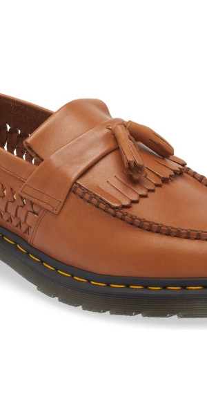 Dr. Martens - Adrian Woven Tassel Loafer in Saddle Tan Carrara at