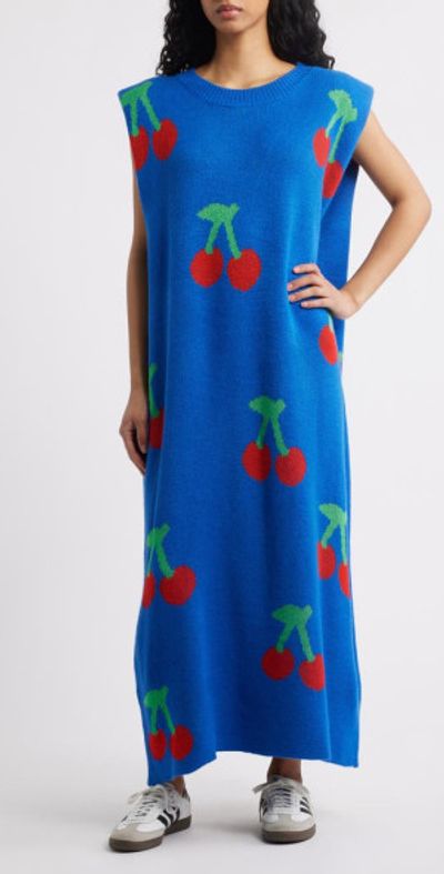 Dressed in Lala - Cherry Pie Sleeveless Knit Maxi Dress in Blue Cherry at  Nordstrom, Size Small