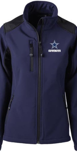 DUNBROOKE - Women's Navy Dallas Cowboys Full-Zip Softshell Fleece ...