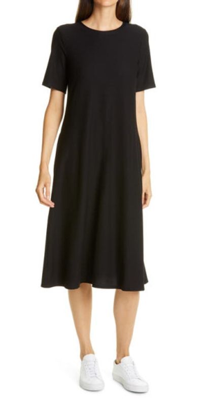 chinese dress ladies Washable Stretch Velvet Stretch Velvet Dress – Eileen Fisher Renew main image 1