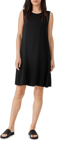 Shift Dress Eileen Fisher Long Black Dress EILEEN FISHER S Silk