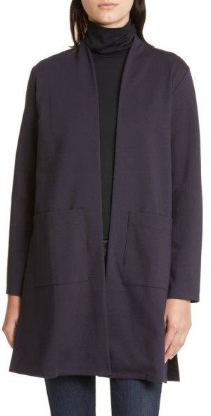 Eileen Fisher - Tencel® Lyocell Blend Longline Jacket in Nocturne