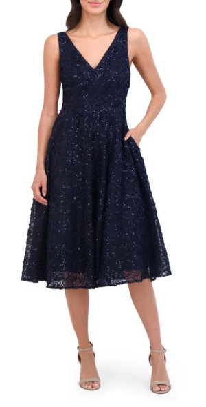 eliza j asymmetrical lace dress 6039043