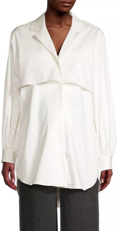 Emilia George Emilia George Adele Trench Shirt in White at Nordstrom, Size X-Small