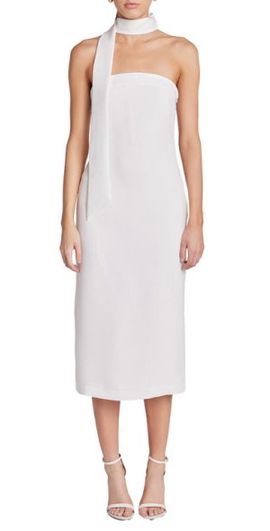 Endless Rose Endless Rose Choker Tie Sleeveless Midi Dress in White at Nordstrom, Size X-Small