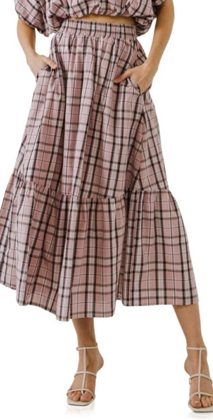 English Factory Pleated Maxi Skirt main image 1