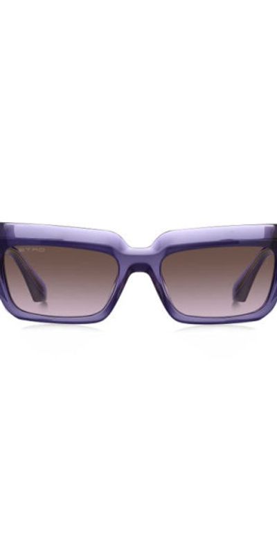 Etro Etro 55mm Rectangular Sunglasses in Violet/Brown Violet Ds at Nordstrom