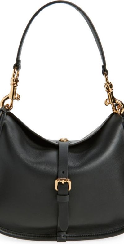 Etro Etro Leather Hobo Bag in N0000 Black at Nordstrom