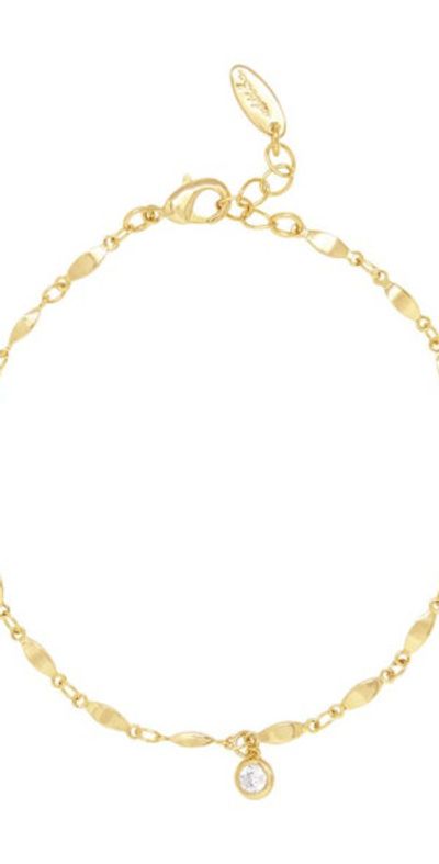 Ettika Ettika Crystal Charm Anklet in Gold at Nordstrom