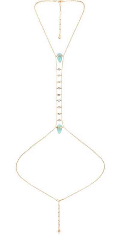 Ettika Ettika Reconstituted Turquoise Solstice Body Chain at Nordstrom