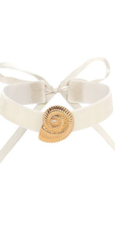 Ettika Ettika Swirl Shell Choker Necklace in Beige at Nordstrom