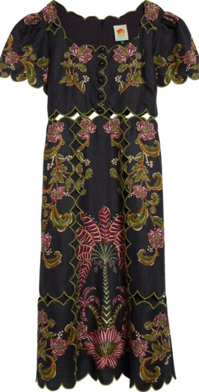 black ravenala short sleeve maxi dress FARM Rio