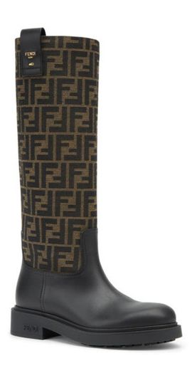 Fendi Fendi Filo Knee High Boot in Nero/Tabacco Nero at Nordstrom, Size 5.5Us