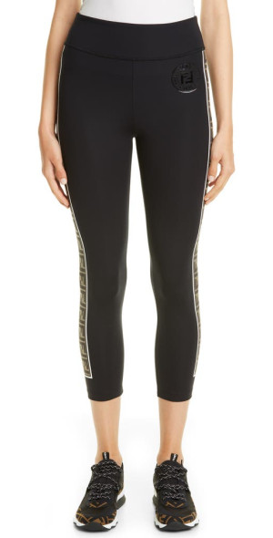 Fendi - Logo Side Stripe Leggings in Black at Nordstrom, Size 8 Us