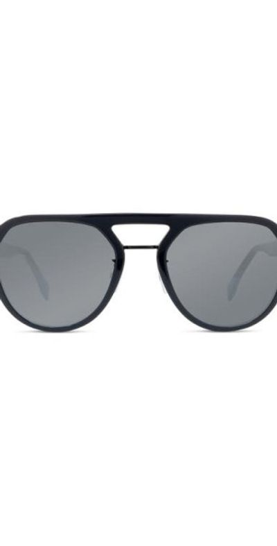 Diagonal 54mm Polarized Aviator Sunglasses Fendi Diagonal 54mm Polarized Aviator Sunglasses In Grey  main image 2