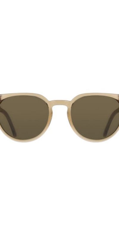 FERRAGAMO FERRAGAMO 53mm Round Sunglasses in Transparent Sand at Nordstrom