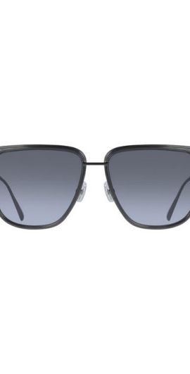FERRAGAMO FERRAGAMO 58mm Gradient Modified Rectangular Sunglasses in Dark Ruthenium at Nordstrom