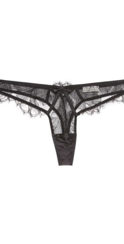 Fleur Du Mal Fleur Du Mal Sophie Lace Thong in Black at Nordstrom, Size 5