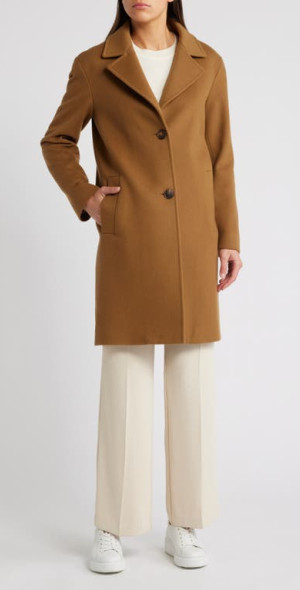 Fleurette cashmere long coat shop