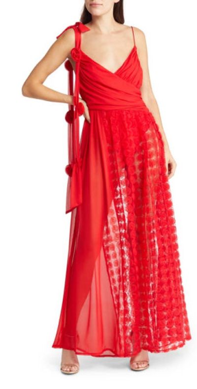 open lace back dress FOR LOVE & LEMONS Danielle Maxi Lace Dress in Black – Lusso Di Luna Boutique main image 1