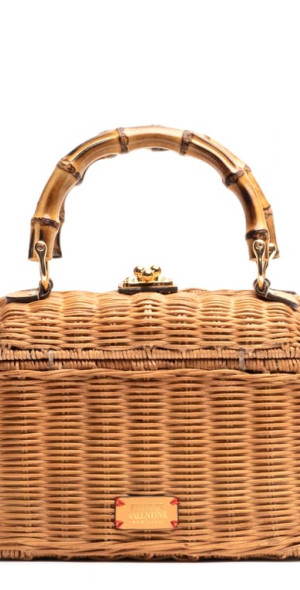 かごバッグ/ストローバッグ ballonnemanimaris Flap handle basket MÄVINN basket, banana fiber handmade, 11x9 ¾x13