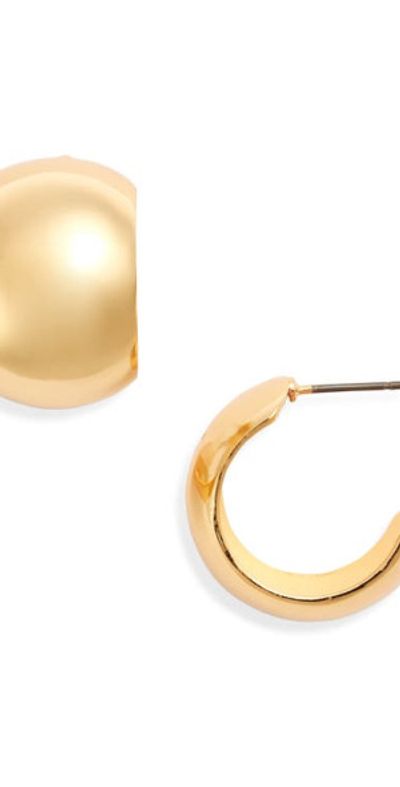 FRASIER STERLING FRASIER STERLING High Tide Half Hoop Earrings in Gold at Nordstrom