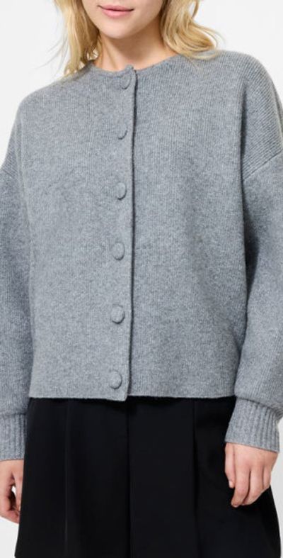 French Connection French Connection Riddley Drop Shoulder Cardigan in Grey Melange at Nordstrom, Size Small
