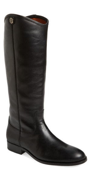Frye Melissa Button 2 Knee High Boot in Black Leather at Nordstrom