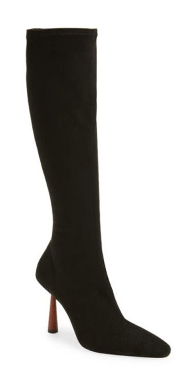 GIA BORGHINI Stretch Knee High Boot in Black at Nordstrom