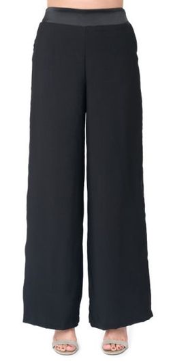GIBSONLOOK GIBSONLOOK Solstice Wide Leg Satin Pants in Black at Nordstrom